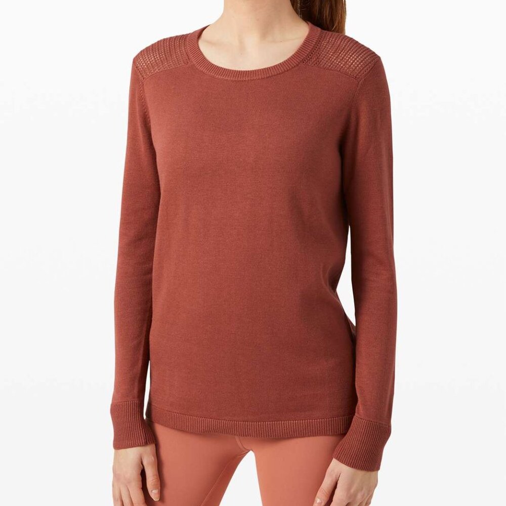Lululemon Back to Balance Open Back Long Sleeve Sweater